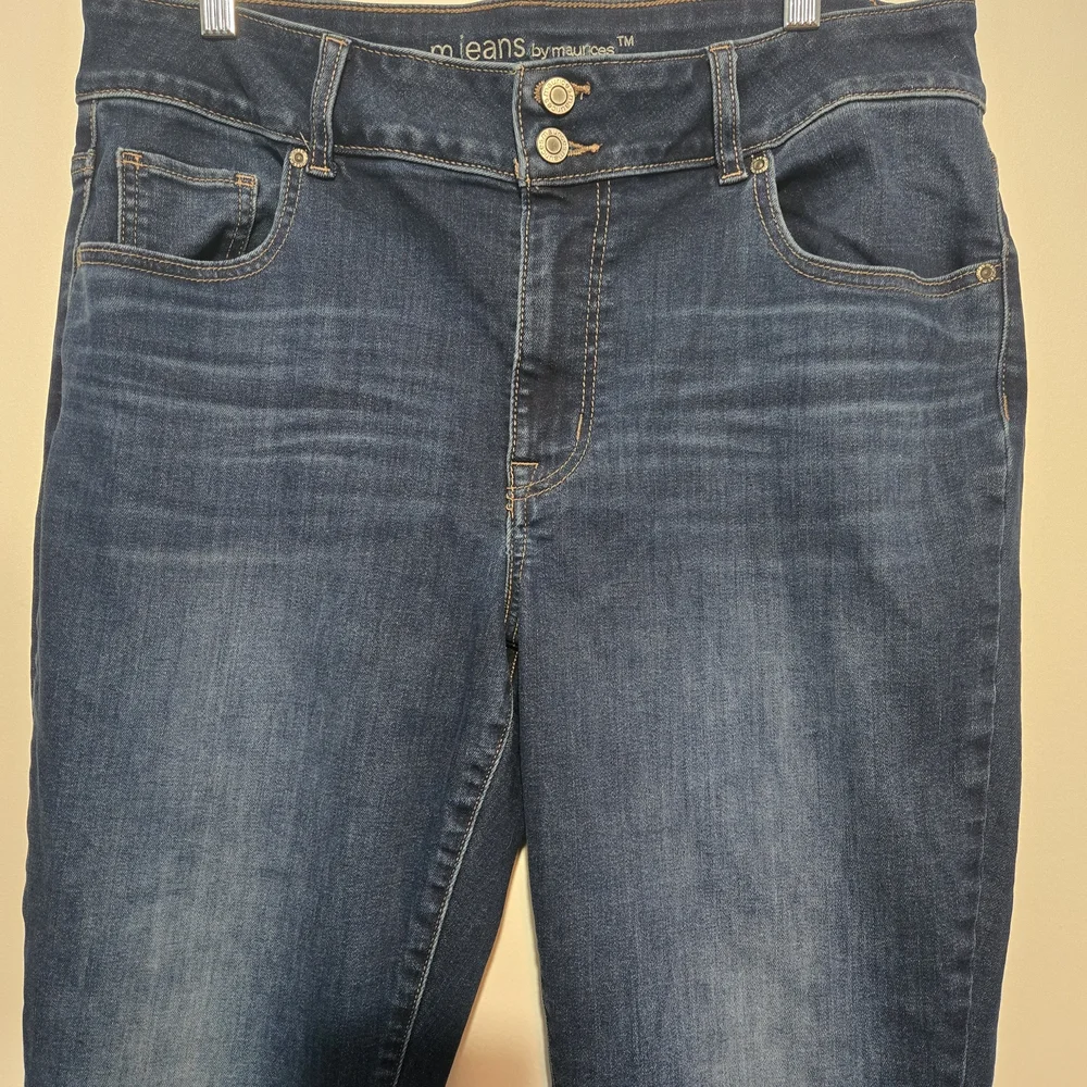 Maurices Dark Blue High-Rise Skinny Jeans - Picture 4 of 7